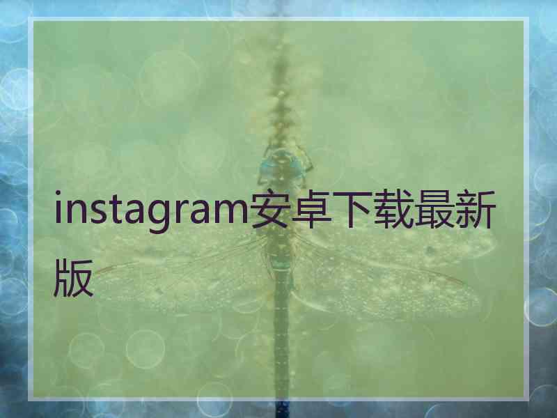 instagram安卓下载最新版