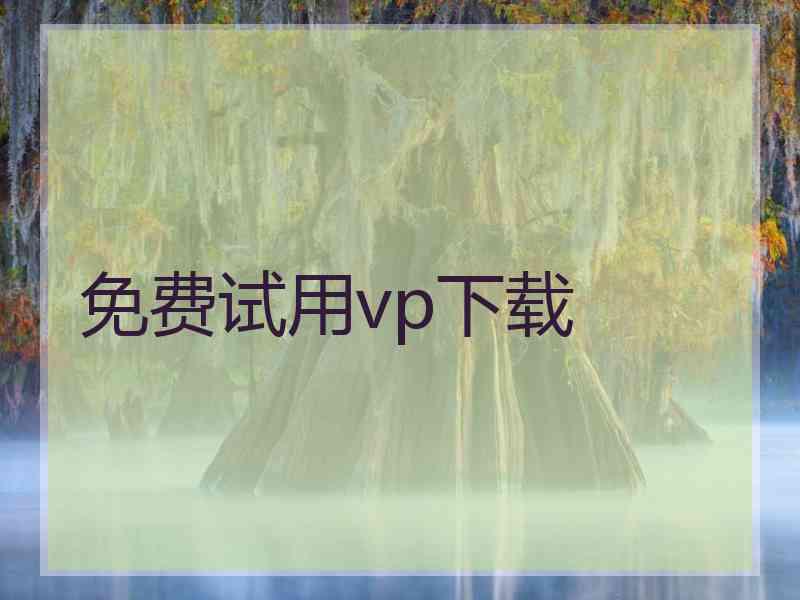 免费试用vp下载