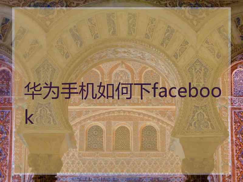 华为手机如何下facebook