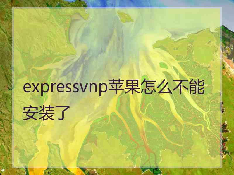 expressvnp苹果怎么不能安装了