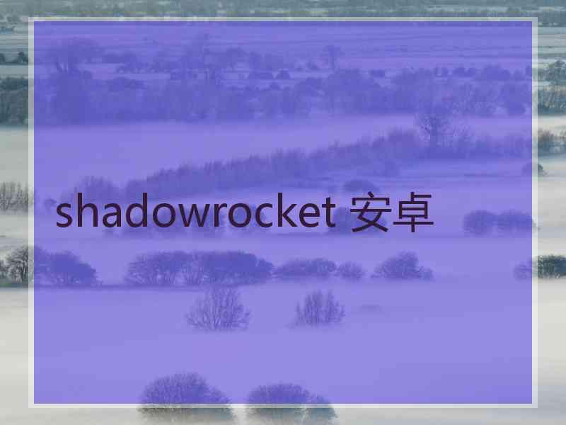 shadowrocket 安卓