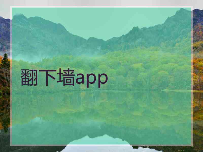 翻下墙app