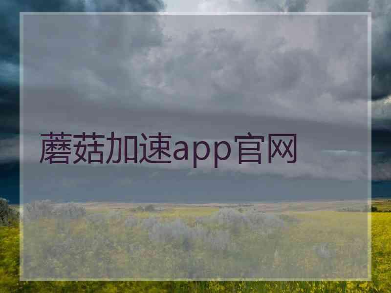 蘑菇加速app官网