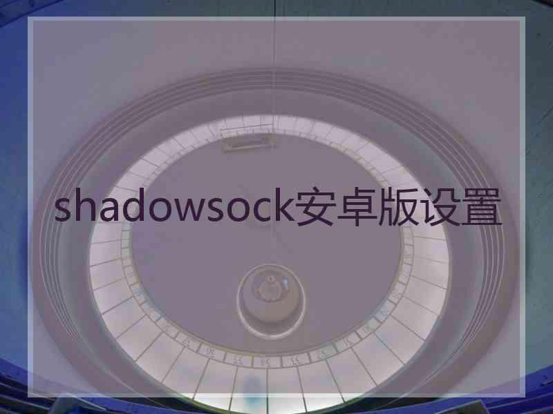 shadowsock安卓版设置