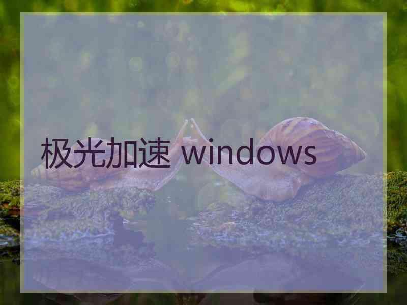 极光加速 windows