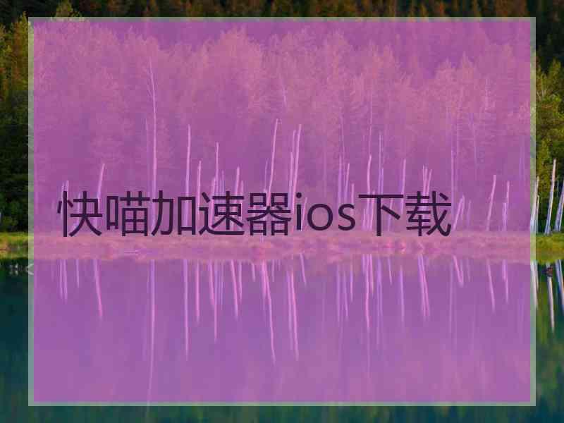 快喵加速器ios下载