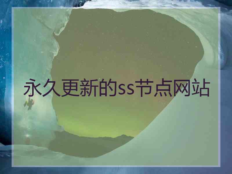 永久更新的ss节点网站