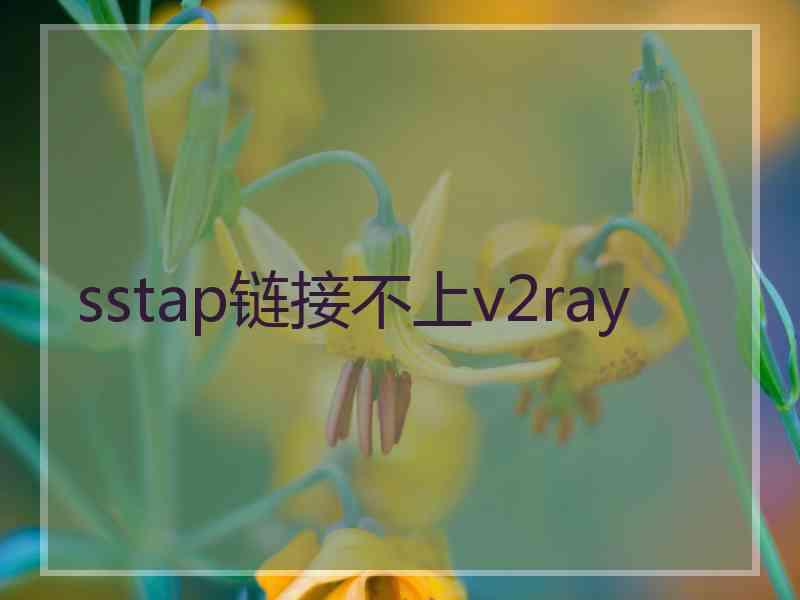 sstap链接不上v2ray