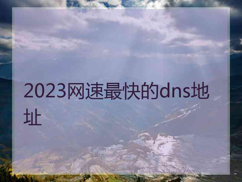 2023网速最快的dns地址