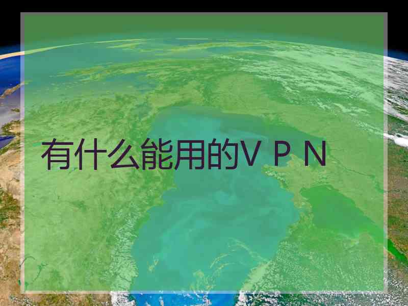 有什么能用的V P N