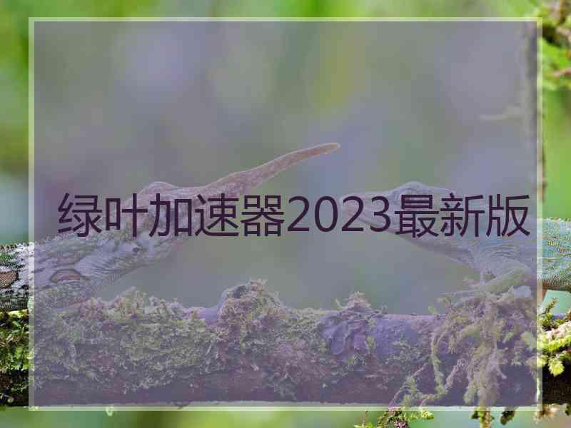 绿叶加速器2023最新版