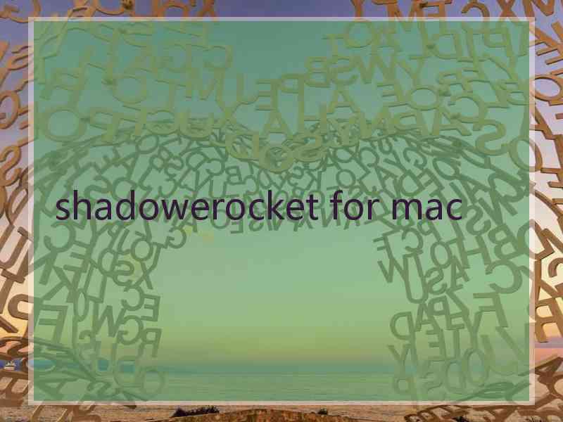 shadowerocket for mac