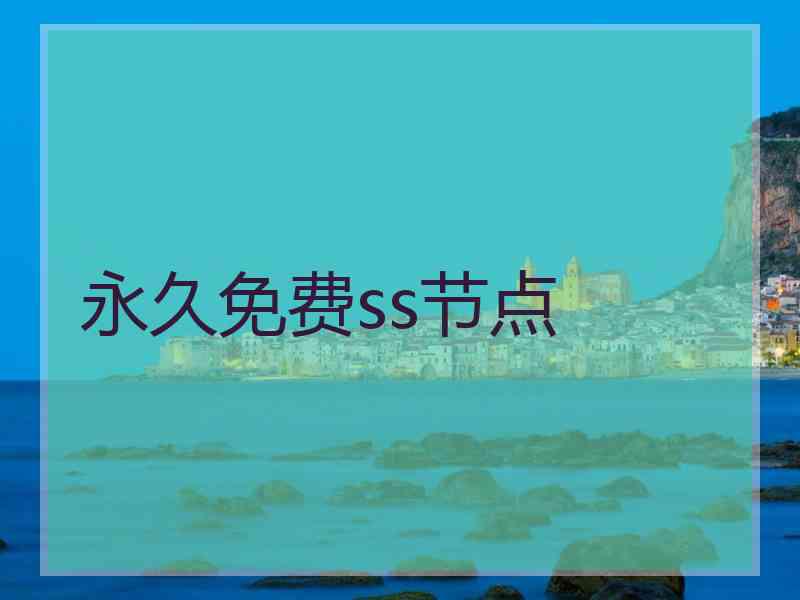 永久免费ss节点