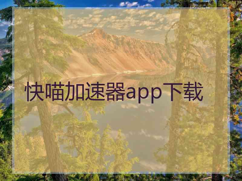 快喵加速器app下载