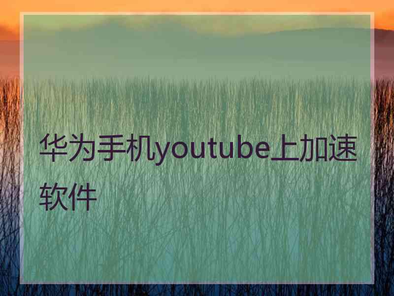 华为手机youtube上加速软件