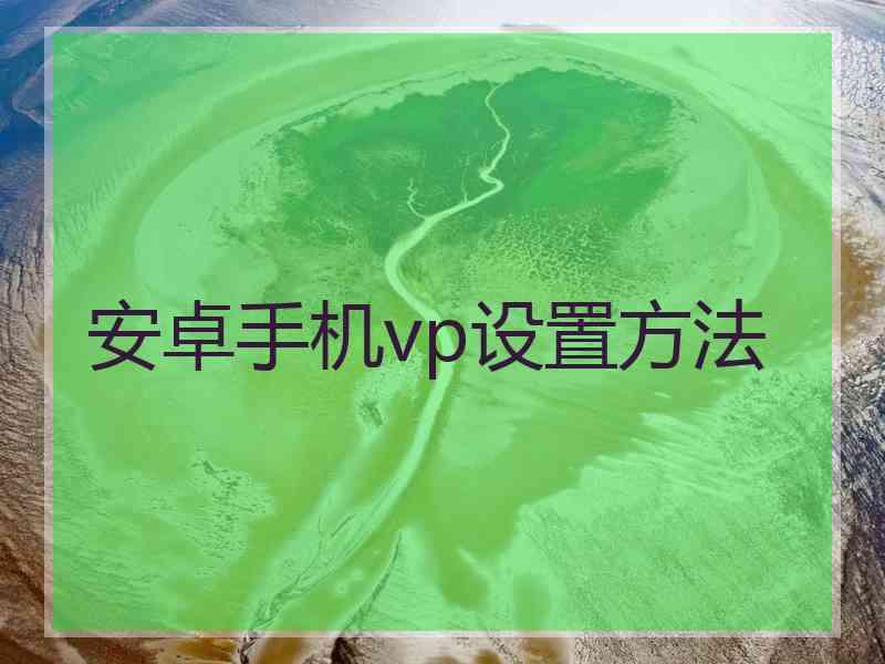 安卓手机vp设置方法